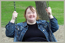 Girl Swinging at the park